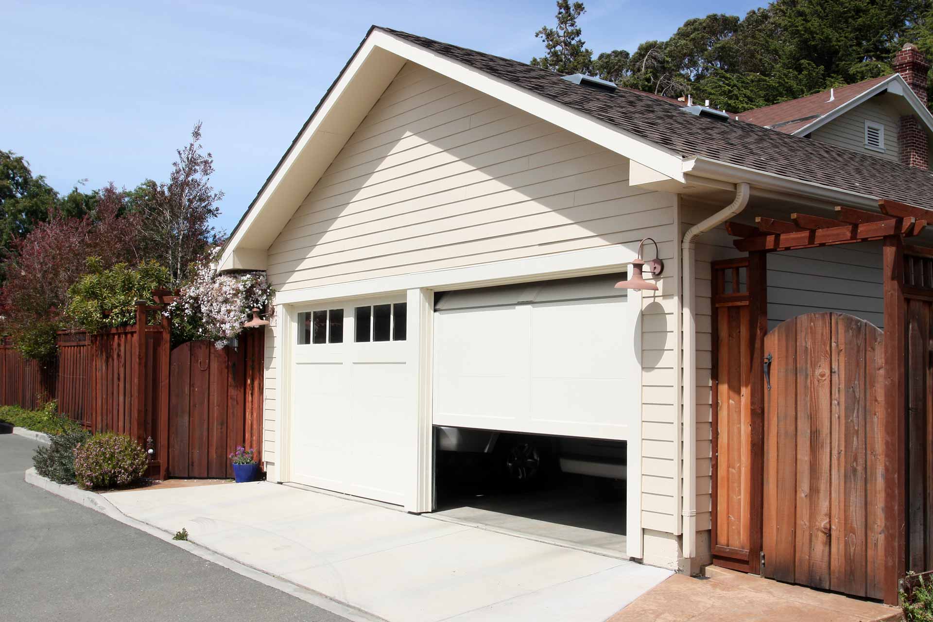 Garage door stuck part-way open